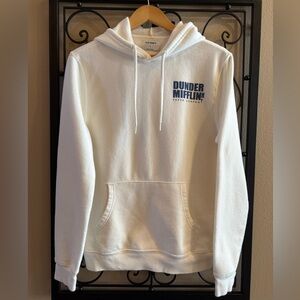 Old Navy Dunder Mifflin Hoodie Sweatshirt The Office Medium Cream White Unisex